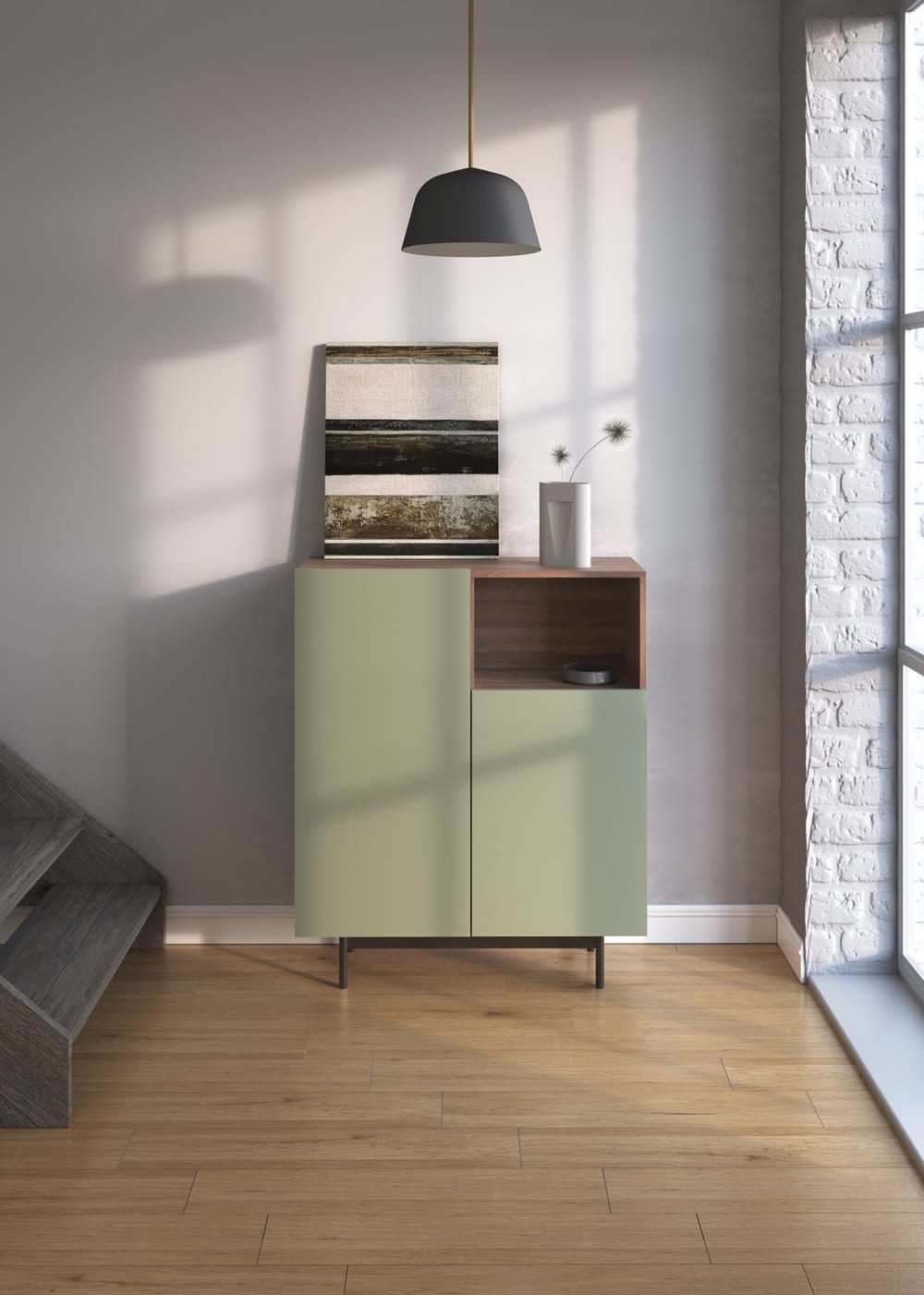 Buffet HERDASA vu de trois quarts avec sa niche