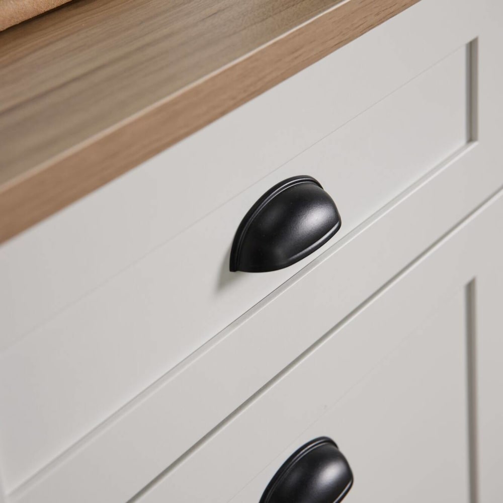 Buffet PIVOINE porte ouverte et rangement bouteilles