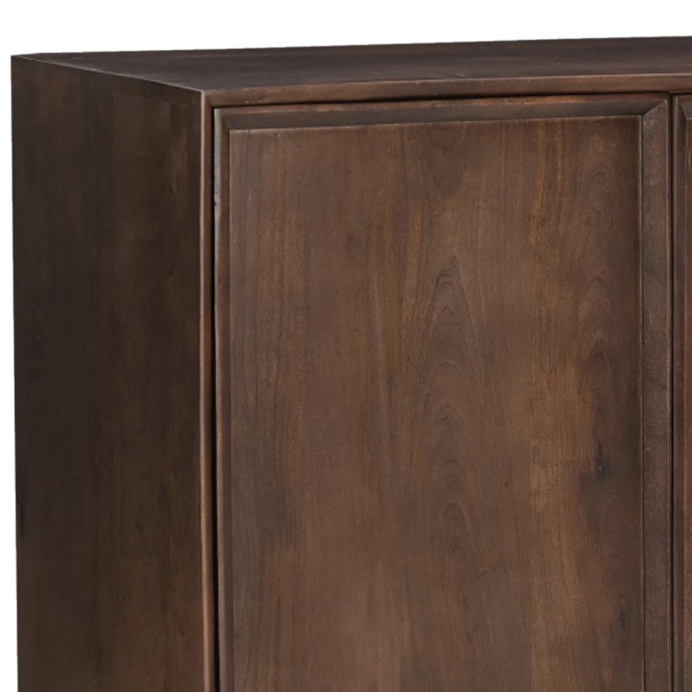 Buffet QUARTO portes ouvertes sur ses volumes de rangement