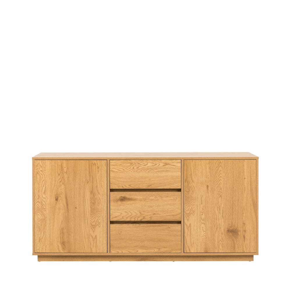 Grand buffet SINCE 2 portes push et 3 tiroirs bois clair 180 cm