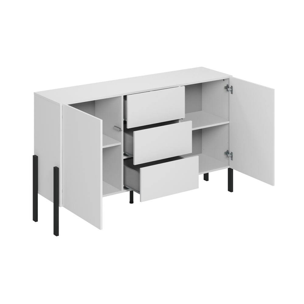 Buffet BERENICE tiroirs ouverts par pression
