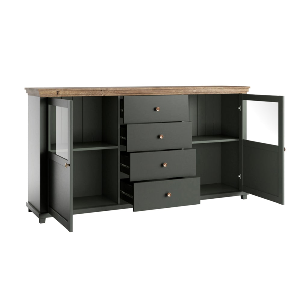 Buffet MARTIN tiroirs ouverts