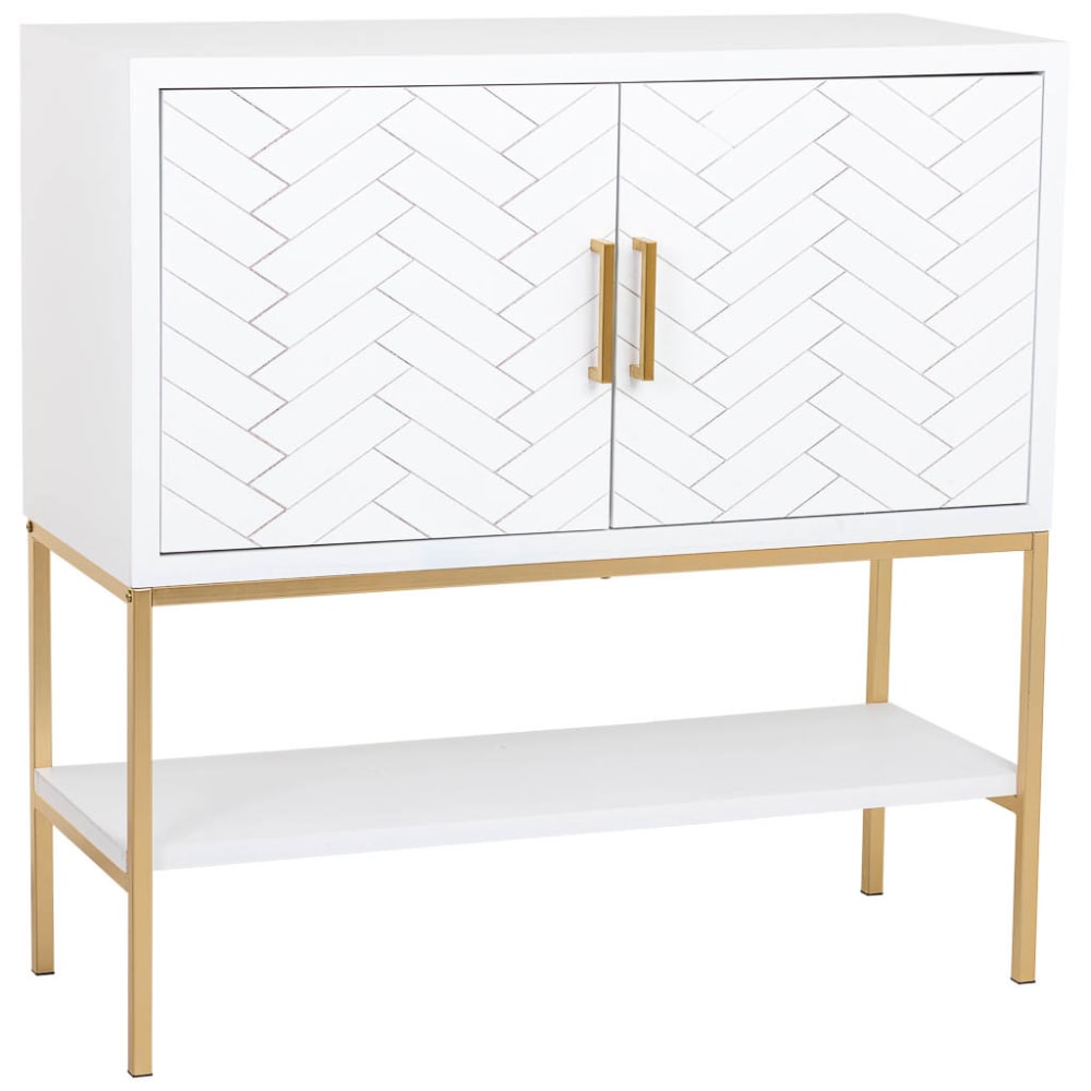 Buffet de rangement MARTA en bois et métal 100 cm à 2 portes