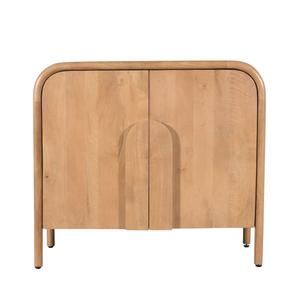 Petit buffet BALI en manguier massif bois clair 90 cm à 2 portes