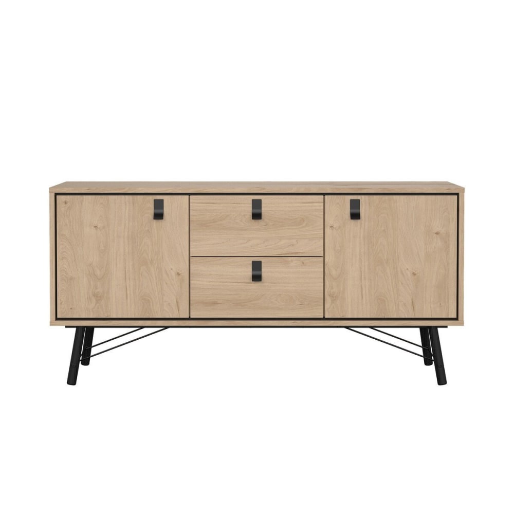 Buffet enfilade JOYCE bois clair 2 portes et 2 tiroirs 150 cm