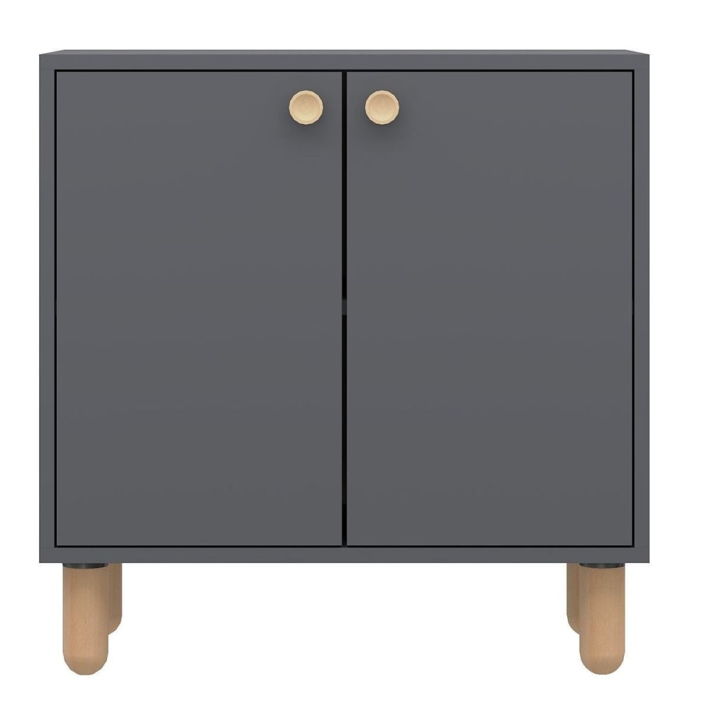 Petit buffet LINA gris anthracite 2 portes 72 cm