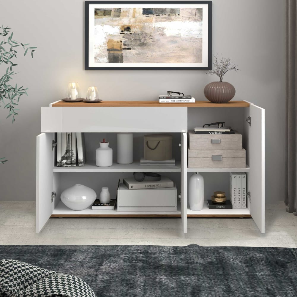 Buffet GARDA vu de profil avec ses 35 cm de profondeur