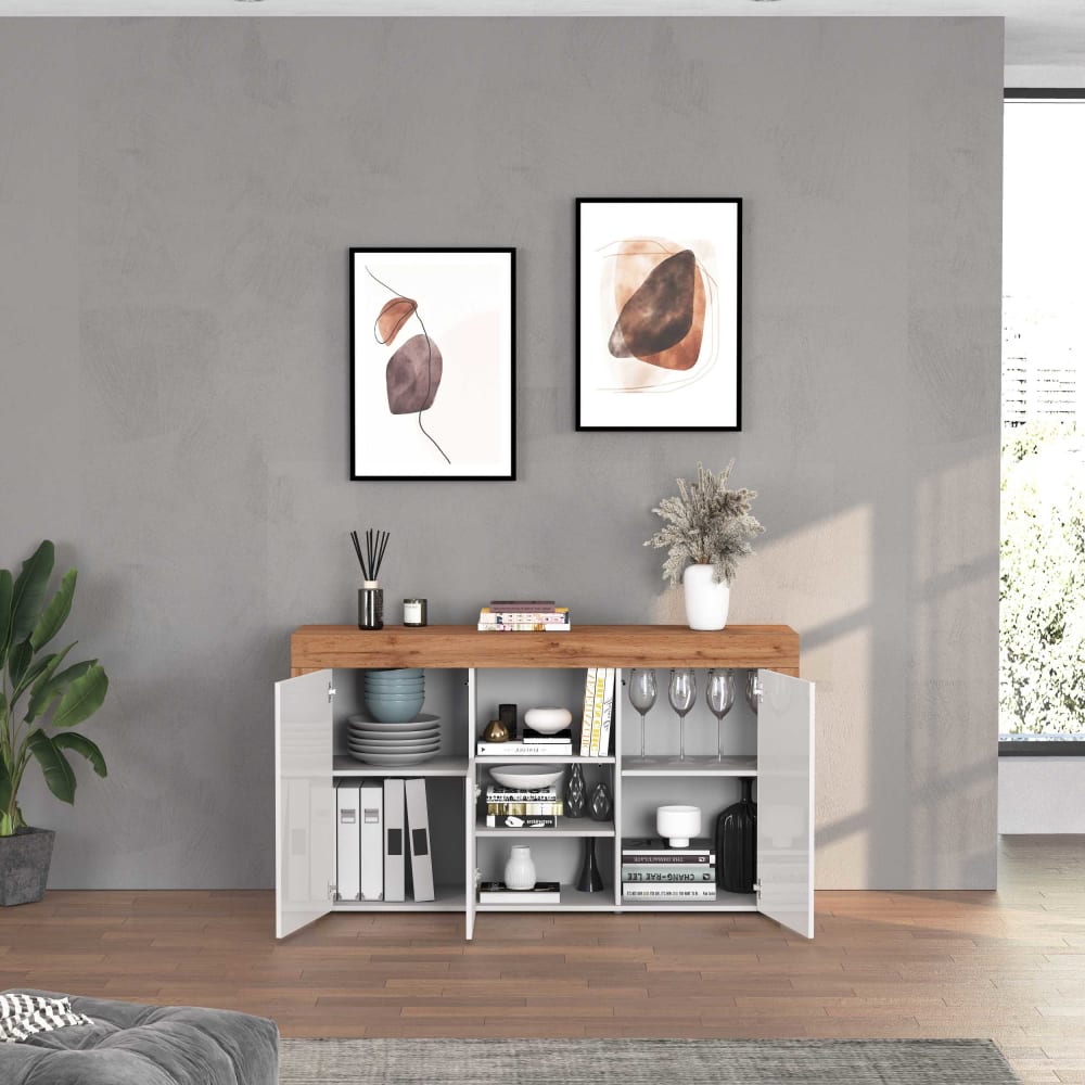 Buffet CHRONOS portes ouvertes sur ses compartiments