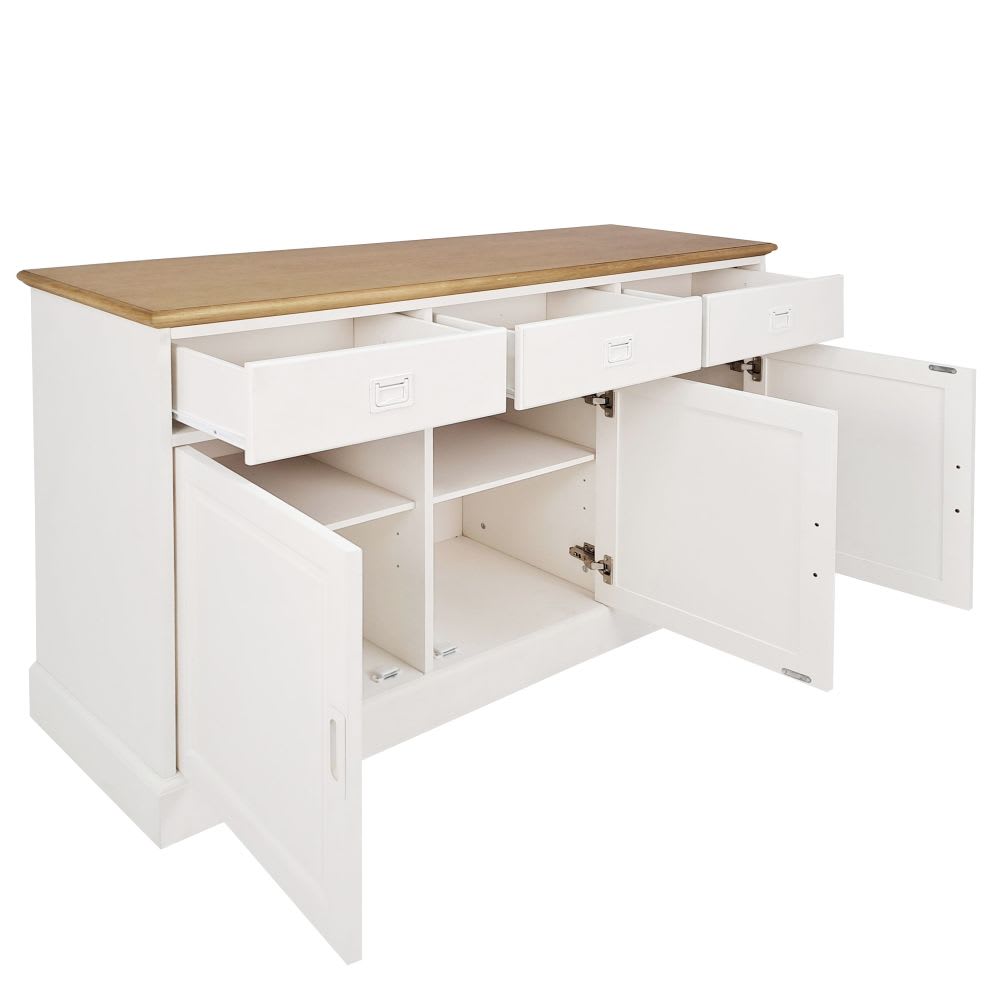 Buffet LEANDRE tiroirs ouverts