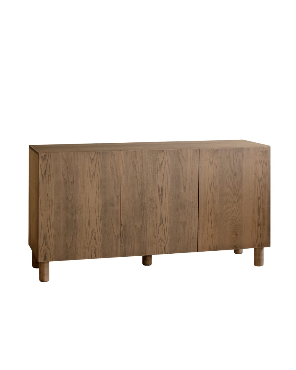 Buffet enfilade TERRA 3 portes en placage de frêne noisette 160 cm