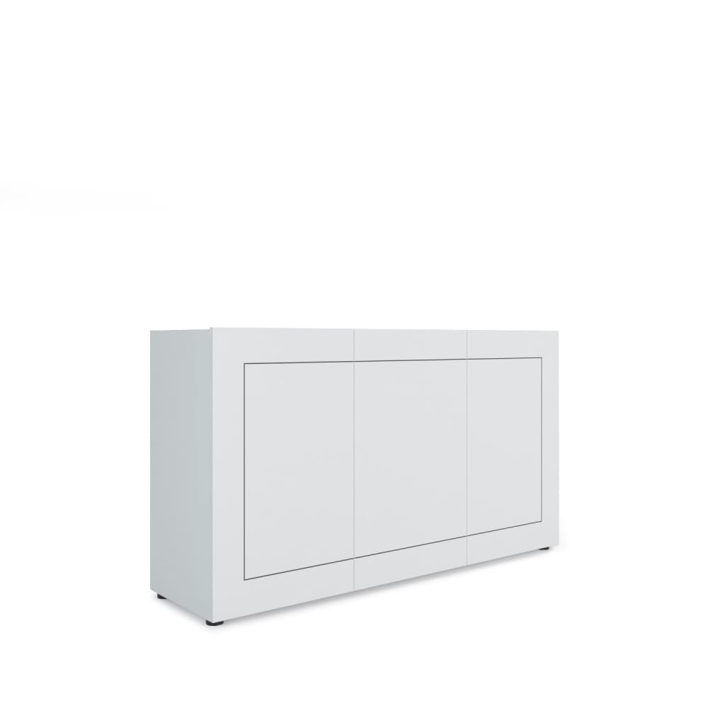 Buffet enfilade ELIOS blanc brillant 150 cm à 3 portes