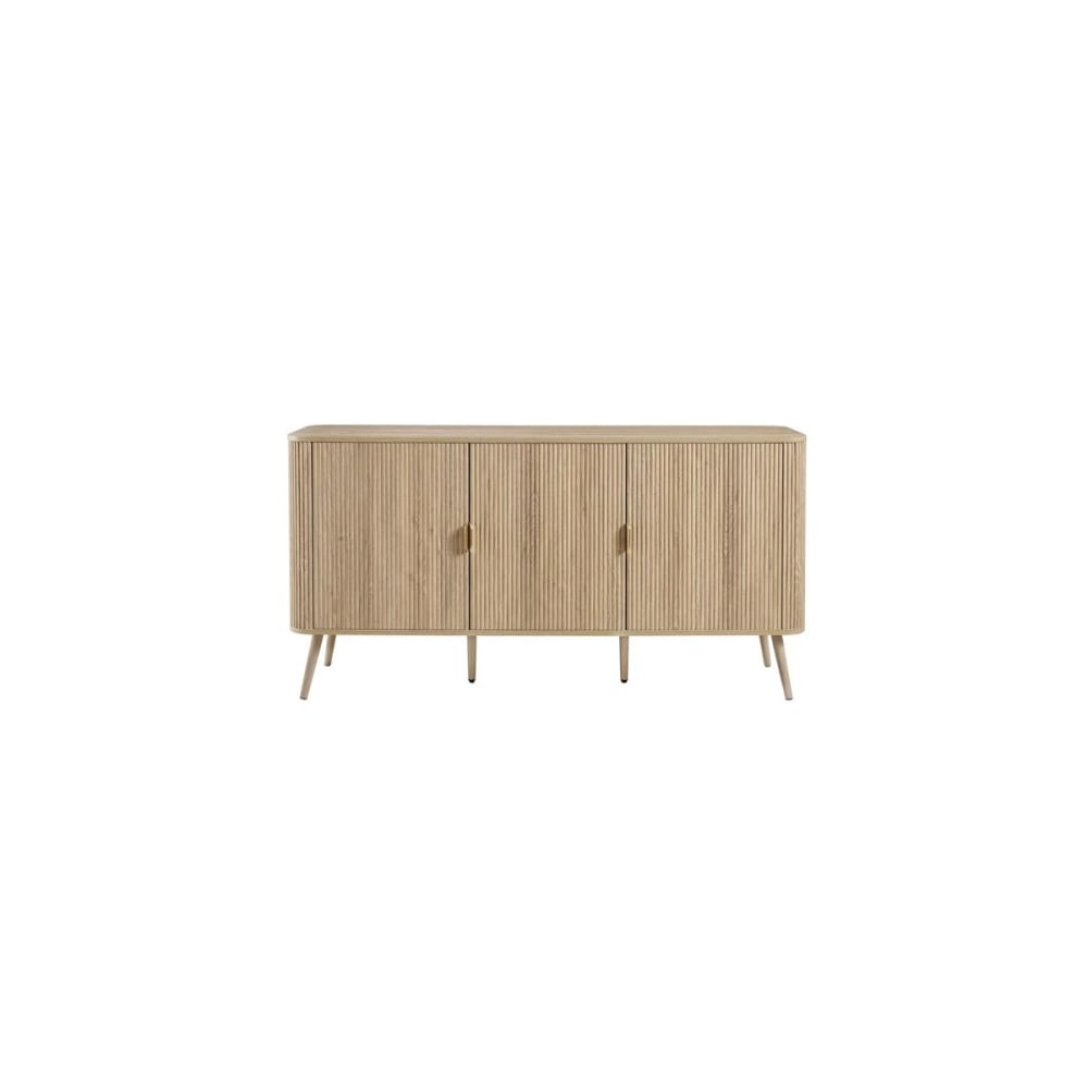 Buffet enfilade MAHO 150 cm effet chêne à lames arrondies