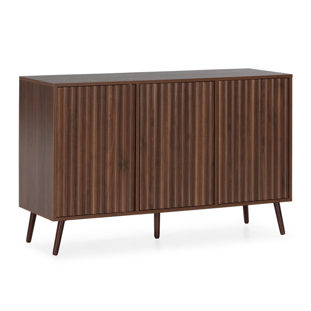 Buffet enfilade LLUVIA effet noyer 120 cm avec 3 portes