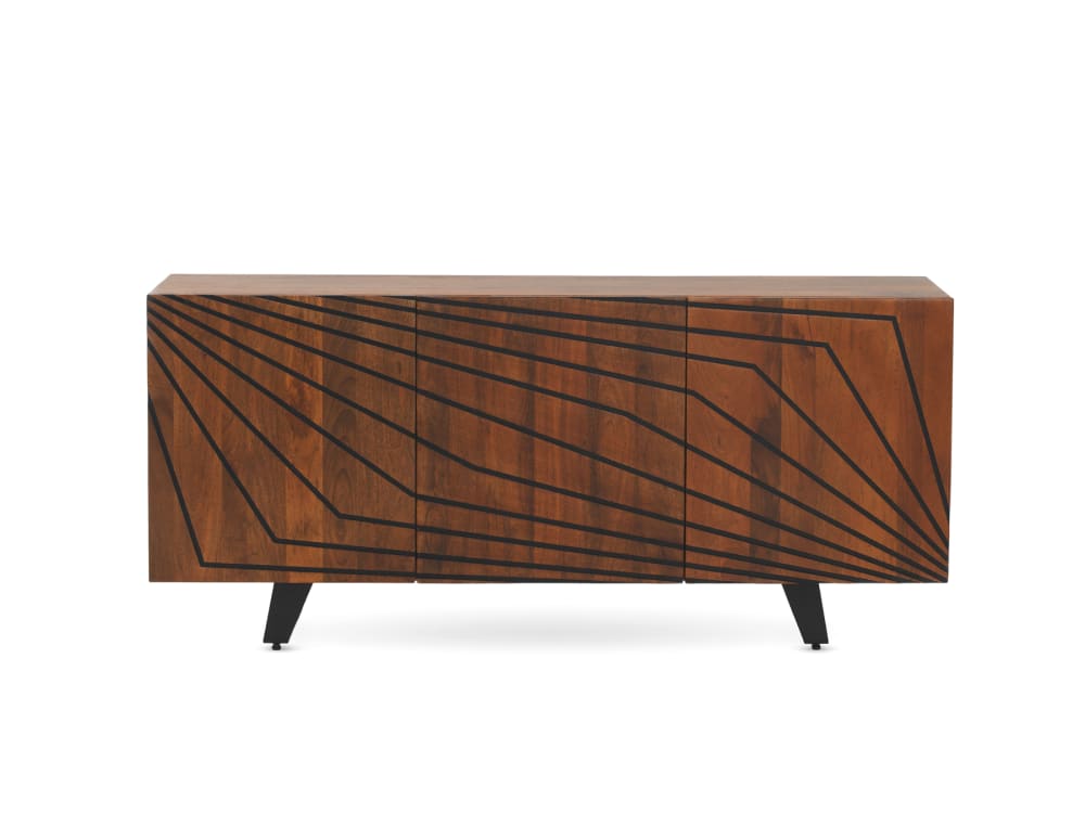 Buffet GEESE HOME 3 portes en manguier massif avec pieds en Y 160 cm