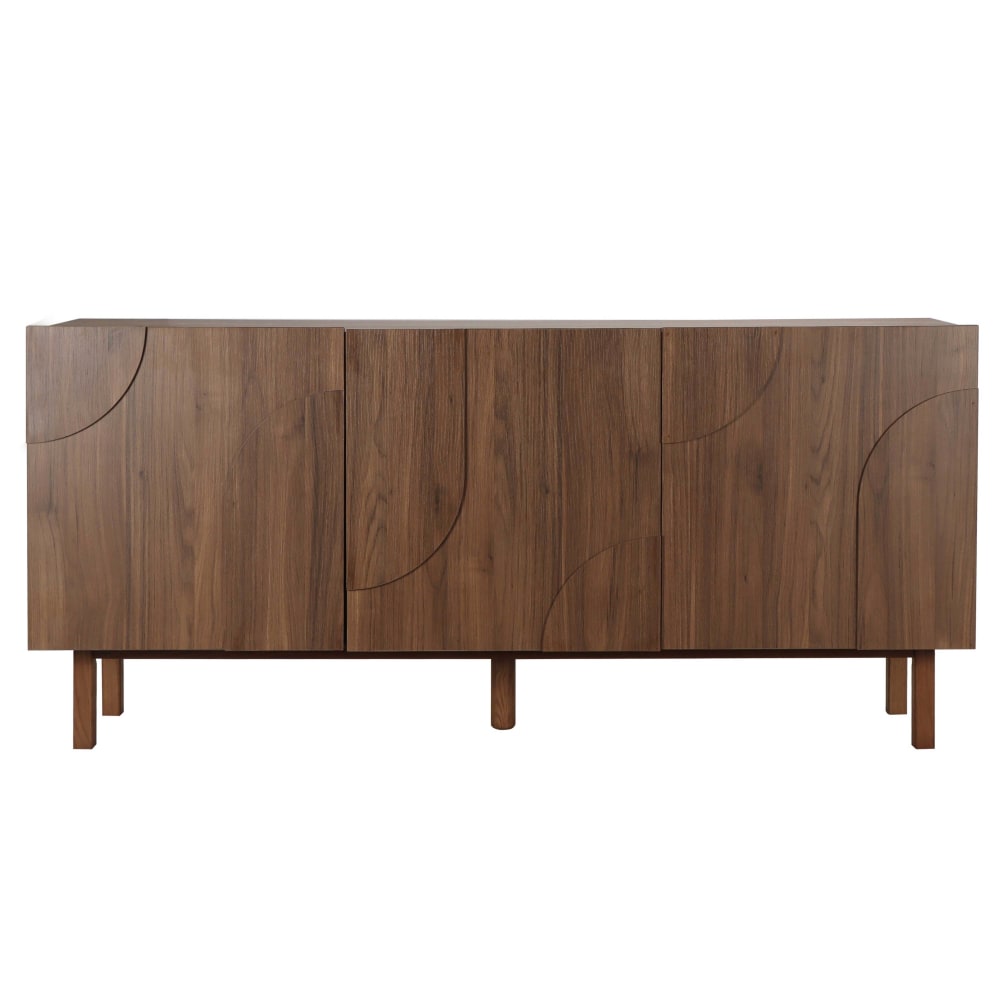 Buffet THEA portes ouvertes sur son volume de rangement