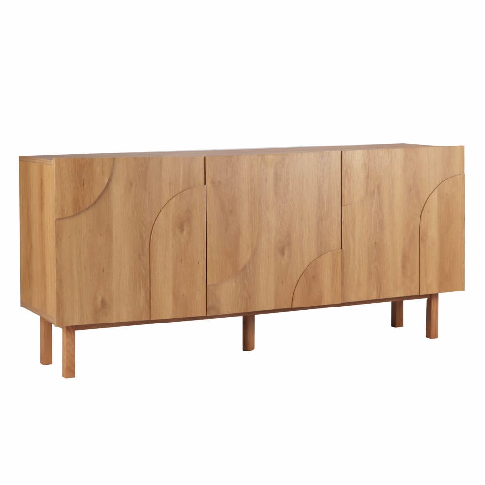 Buffet enfilade THEA effet bois 160 cm avec 3 portes