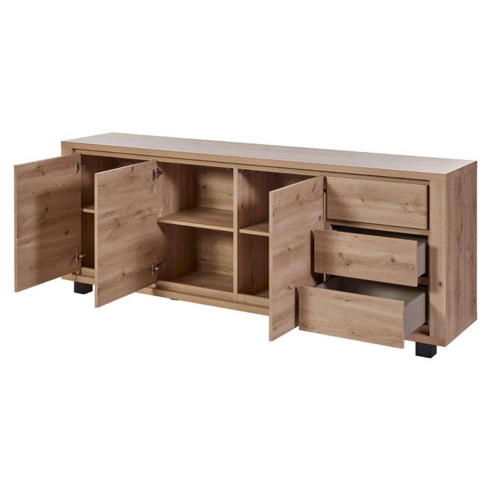 Buffet URIDSON tiroirs ouverts sur toute la largeur