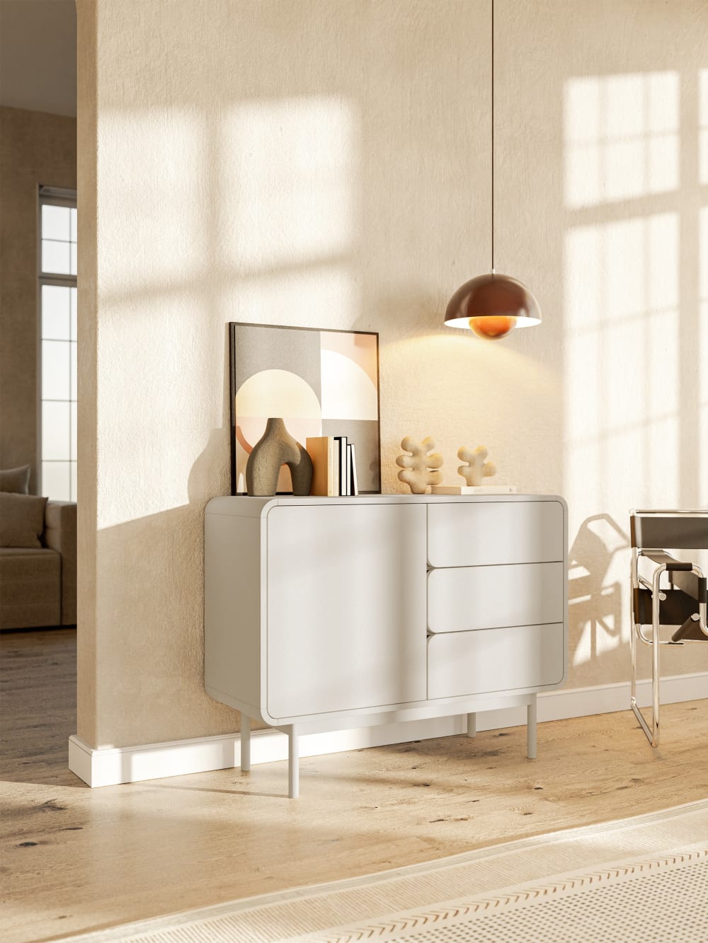 Buffet ORO tiroirs ouverts