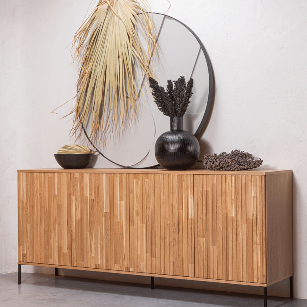 Buffet MAY portes ouvertes sur les rangements