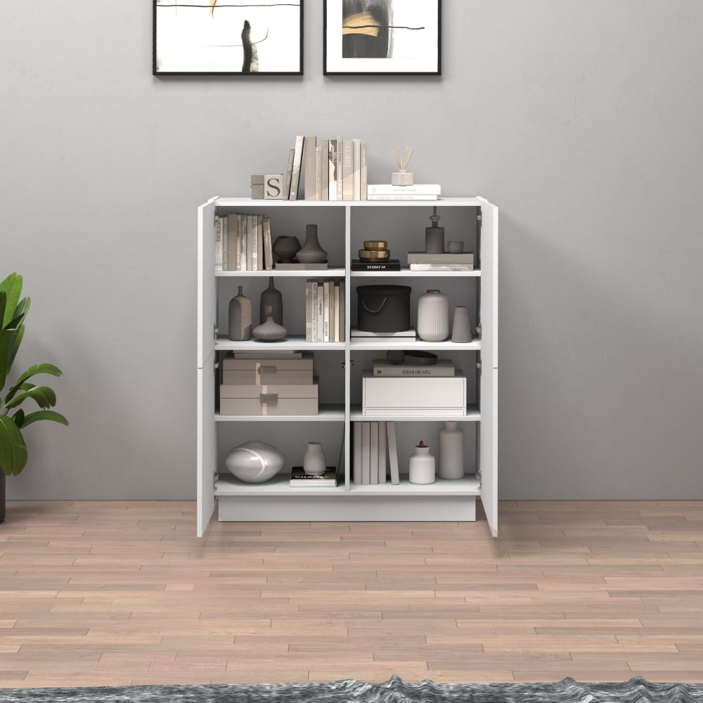 Buffet VELA portes ouvertes sur ses huit compartiments