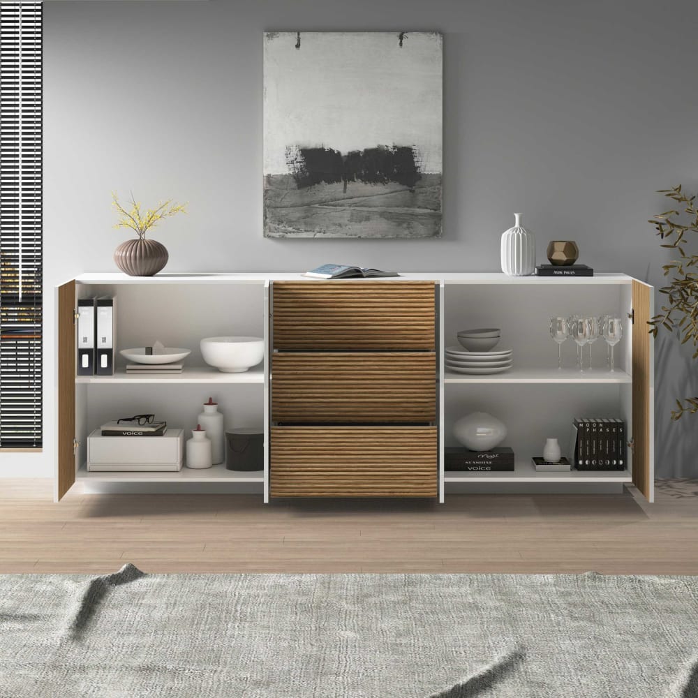 Buffet COSTE portes et tiroirs ouverts