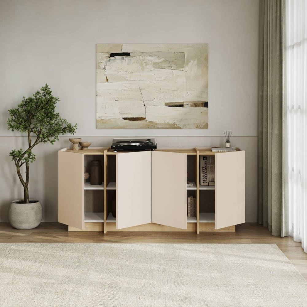Buffet ONYX portes ouvertes sur le volume de rangement