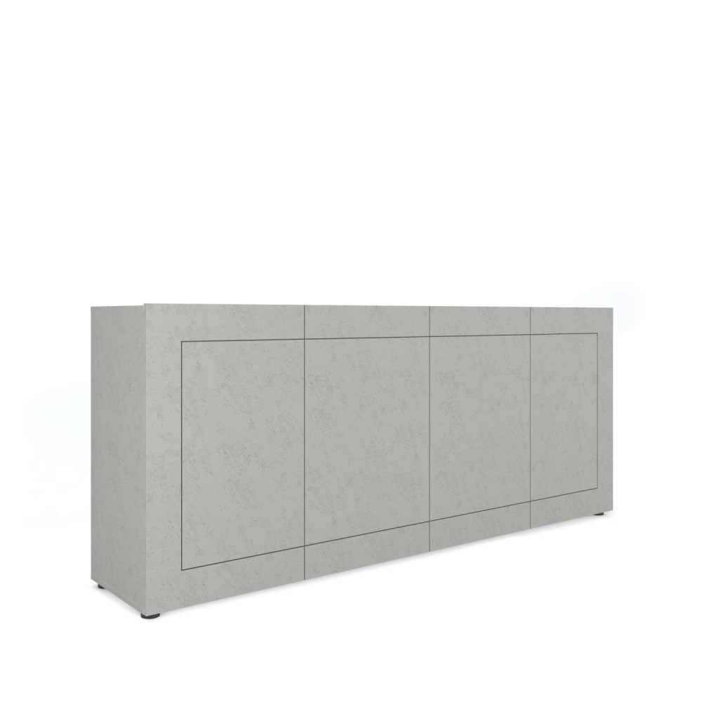 Grand buffet ELIOS gris cachemire 200 cm avec 4 portes