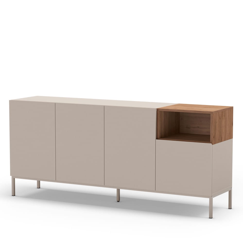 Buffet QUENOR portes ouvertes sur ses quatre volumes