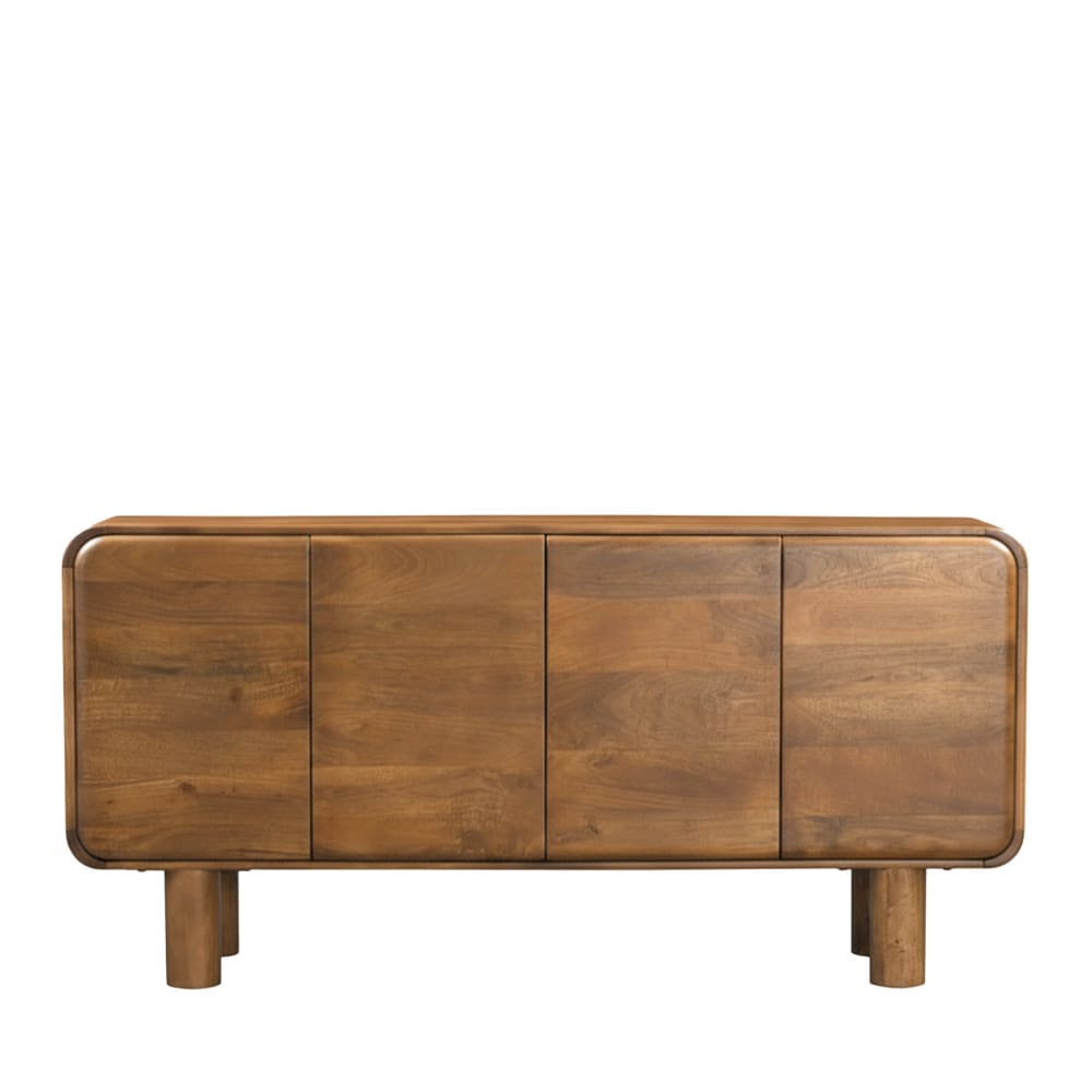 Buffet SIRA en manguier massif clair 160 cm à 4 portes