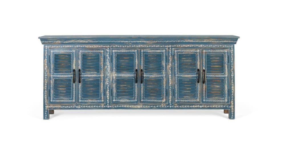 Grand buffet GINER Y COLOMER 6 portes en manguier massif 184 cm
