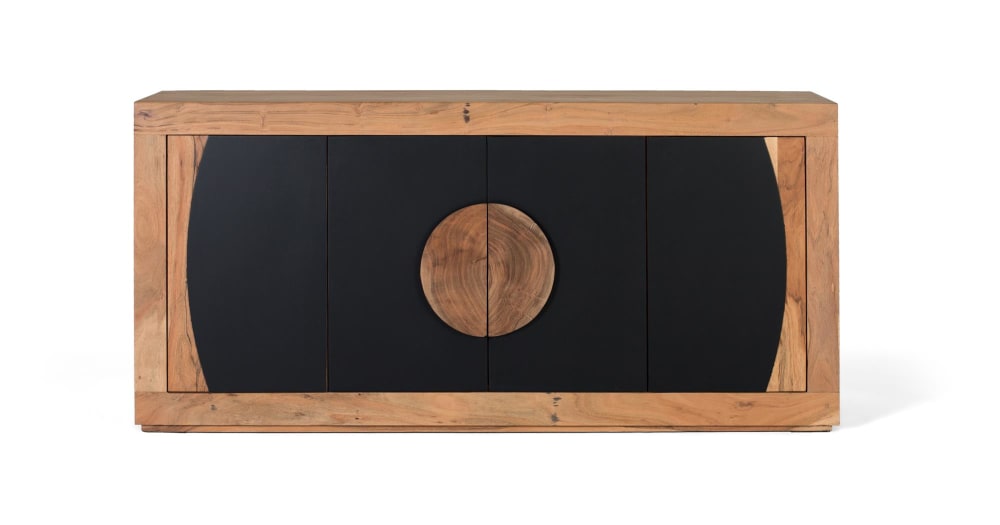 Buffet enfilade ESSENCE en bois d'acacia massif 160 cm à 4 portes