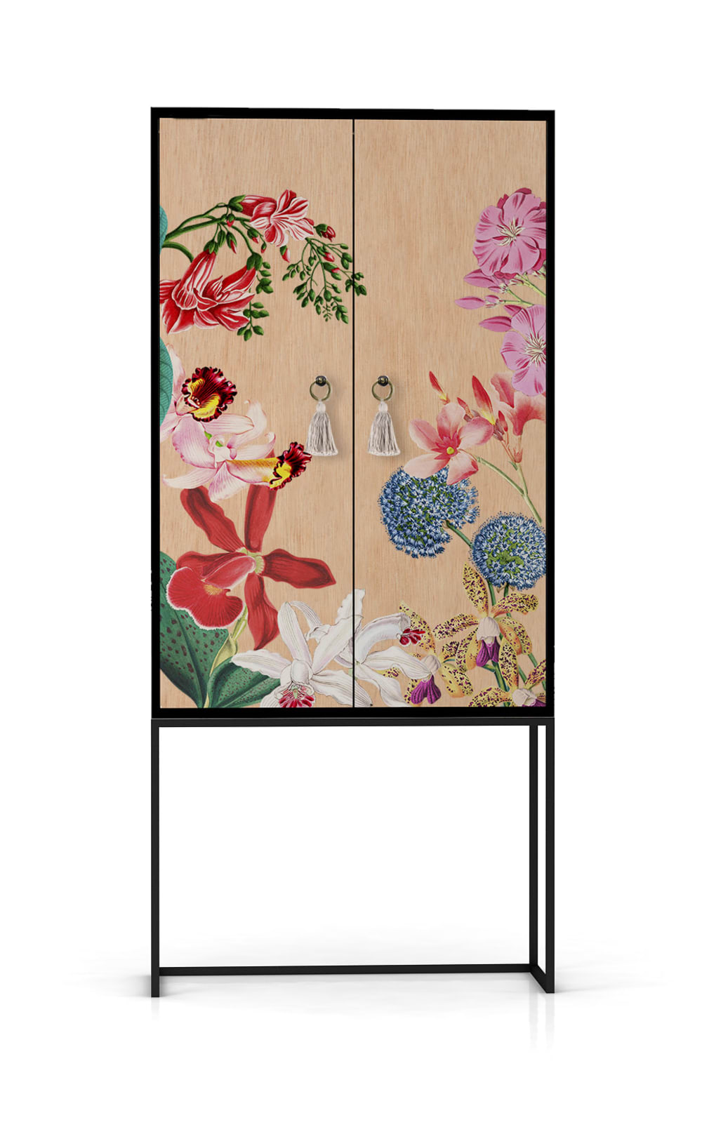 Buffet armoire EXOTIC ORCHIDEA 2 portes imprimées orchidée 75 cm