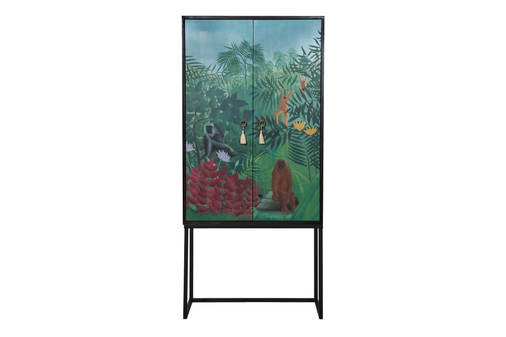Buffet armoire ROSSEAU 2 portes imprimé sauvage 75 cm