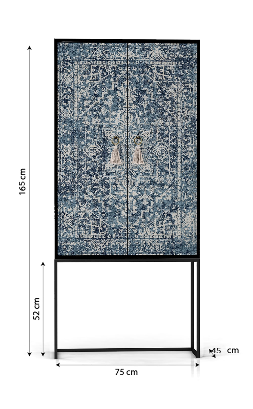 Buffet BLUE VINTAGE RUG vu de trois quarts