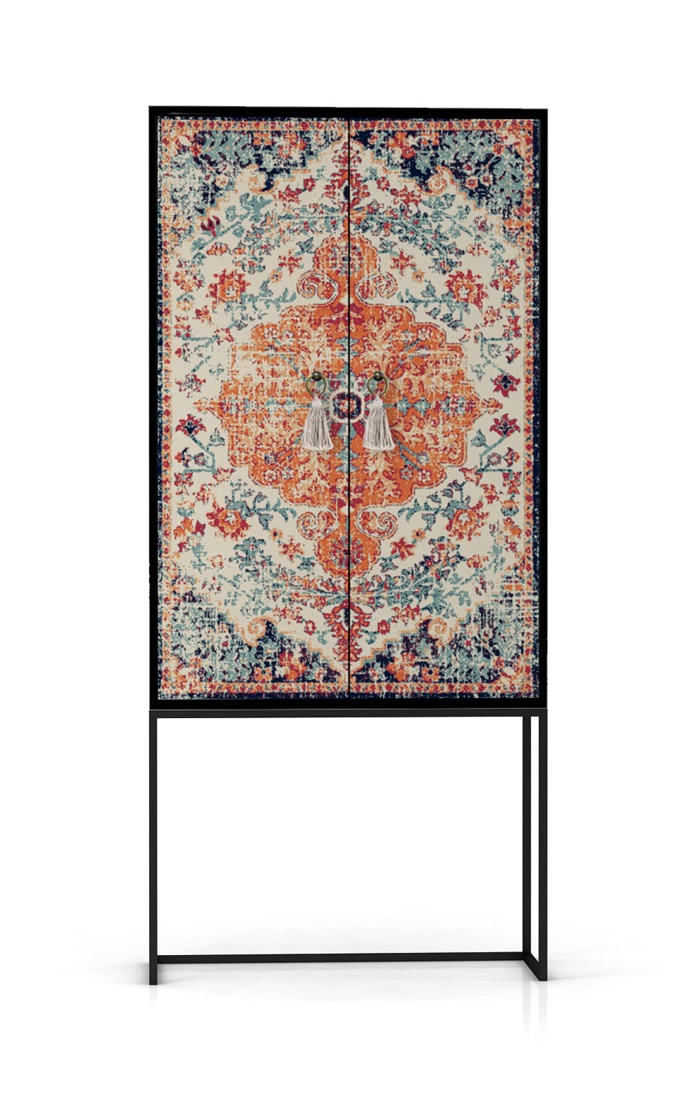 Buffet haut VINTAGE RUG imprimé motif de tapis vintage 75 cm