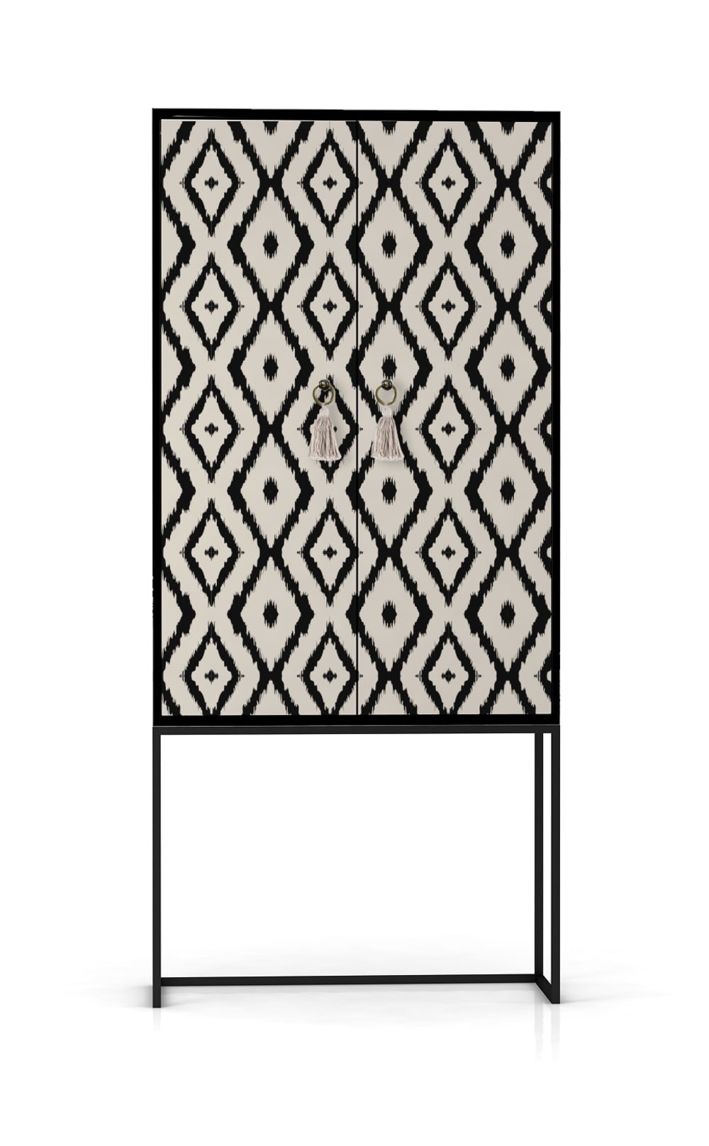 Buffet armoire haut IKAT à motif ikat imprimé 75 cm