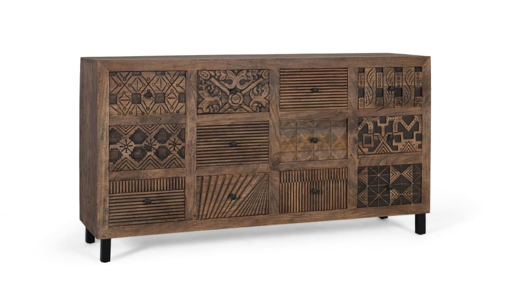 Buffet GINER Y COLOMER vu de trois quarts avec son piètement