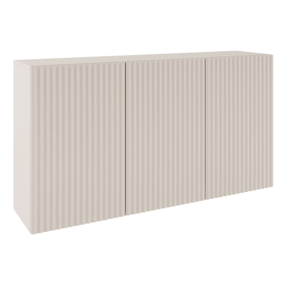 Buffet SUNDS beige cachemire 150 cm à façades lamellées