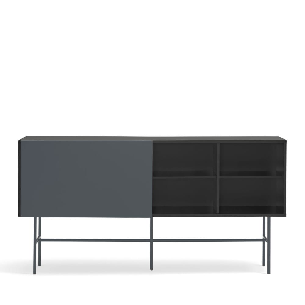 Buffet NUBE tiroirs ouverts sur ses niches
