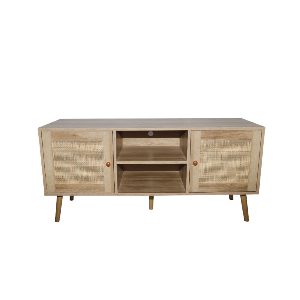 Buffet bas CANGE effet cannage avec deux niches 120 cm