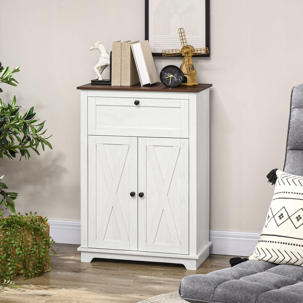 Buffet HOMCOM portes ouvertes sur son placard