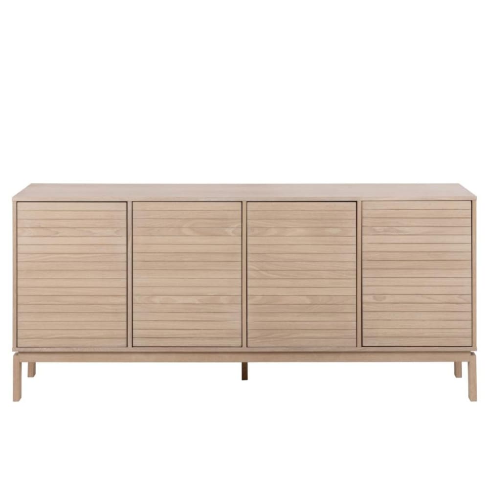 Grand buffet LIAC en chêne blanchi 180 cm avec 4 portes