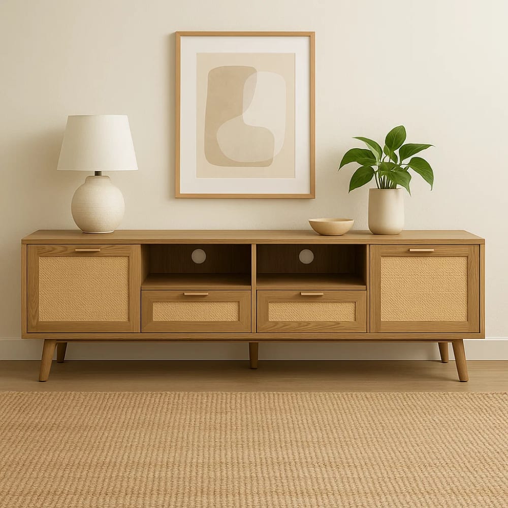 Buffet URBAN MEUBLE vu de côté avec ses pieds coniques
