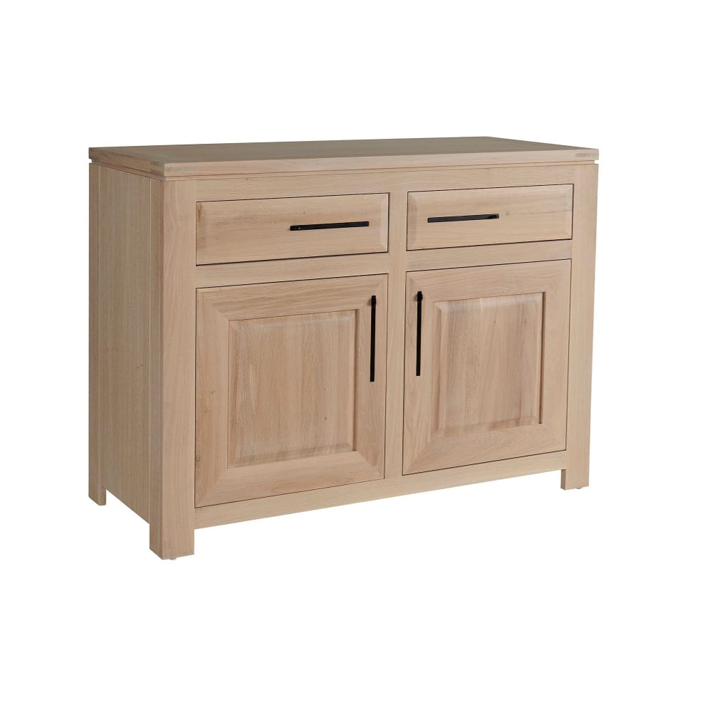 Buffet BOSTON tiroirs ouverts sur les glissières en bois