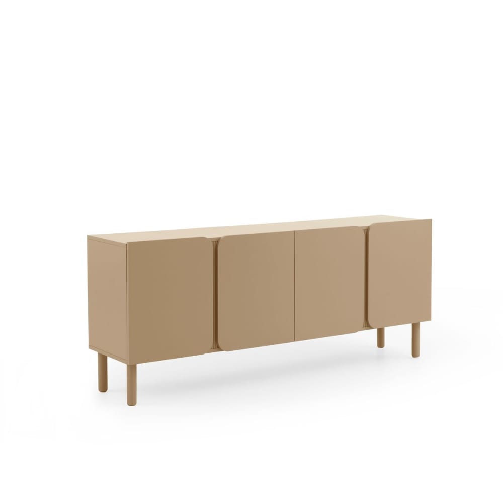 Buffet vintage GEESE HOME beige sable 180 cm à 4 portes arrondies