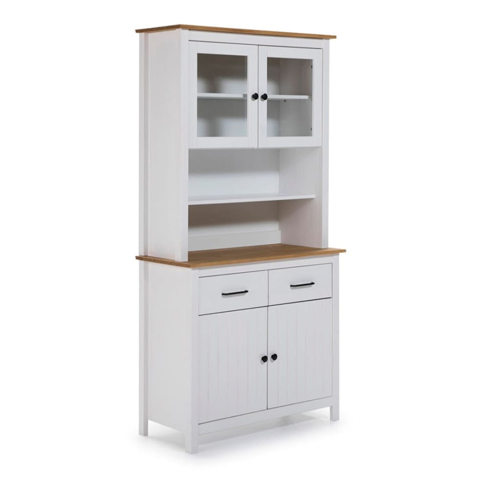 Buffet enfilade BLUZA blanc 4 portes et 2 tiroirs en bois 180 cm