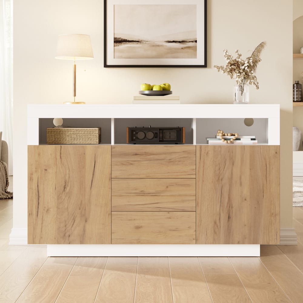 Buffet URBAN MEUBLE tiroirs ouverts sur le rangement