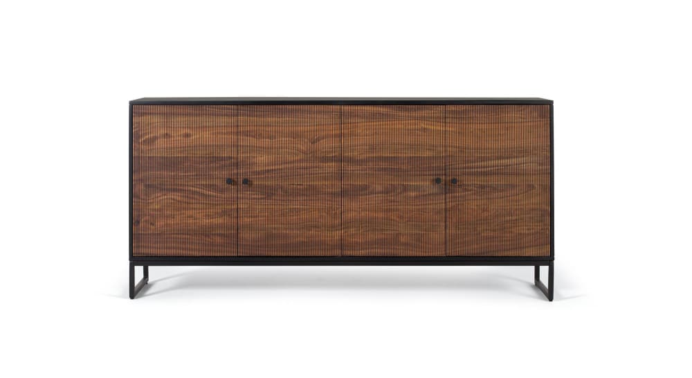 Grand buffet VARANASI en palissandre et manguier 4 portes 170 cm