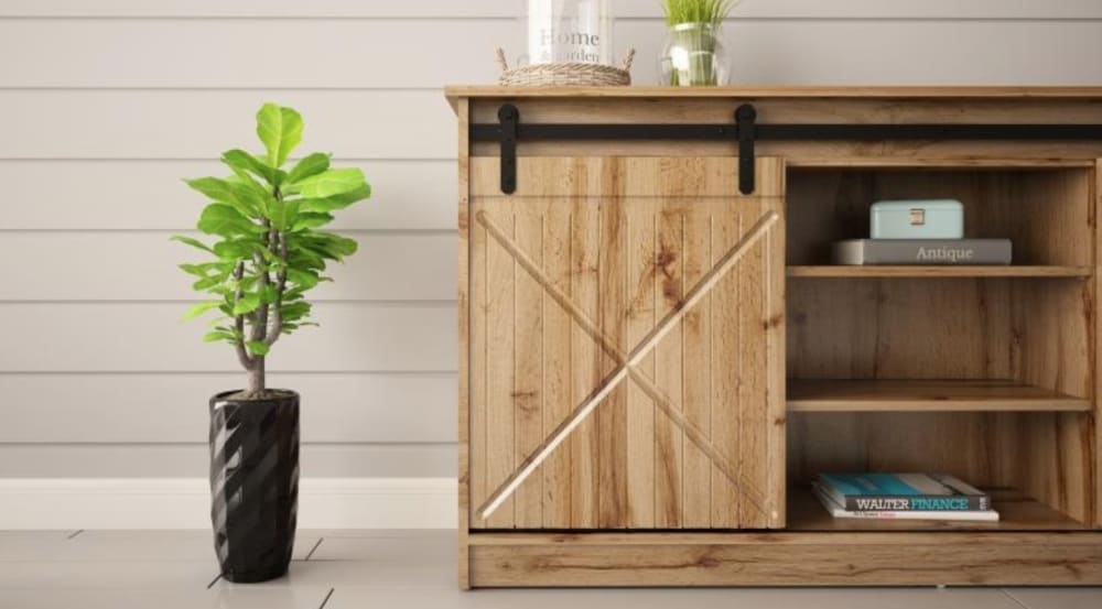Buffet HEXA avec la niche à trois étagères