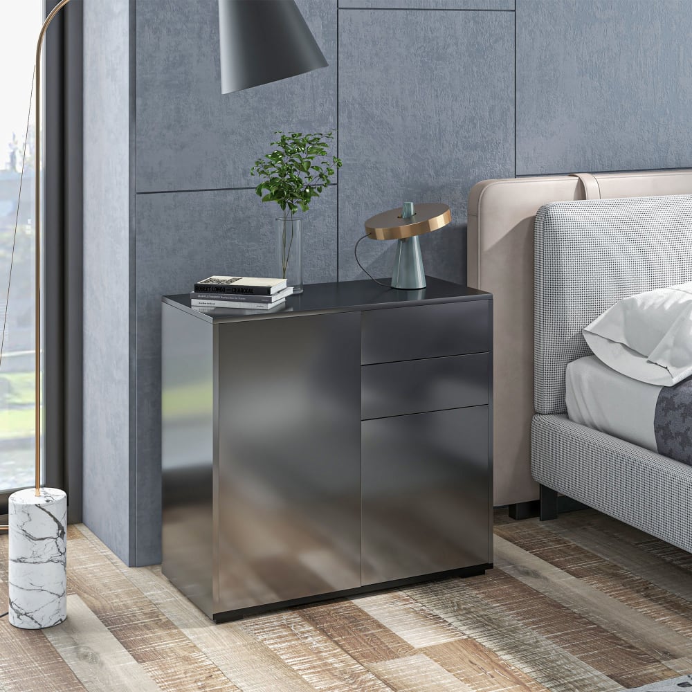 Buffet HOMCOM tiroirs ouverts